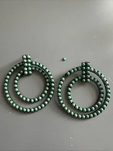 Ohrringe Grün Farbe Doppel Creolen - Bild 1 von 5