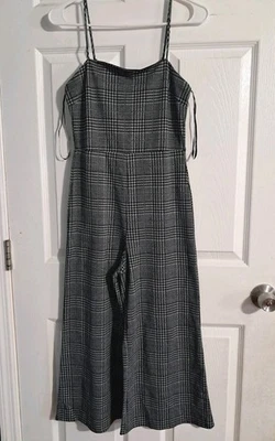 Mono para mujer Forever 21 plisado Y2K piernas anchas a cuadros talla M. Foto 1 de 4