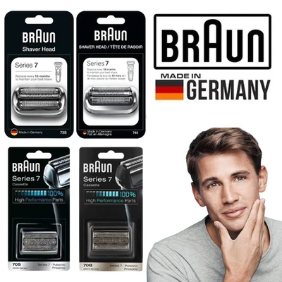 Braun Series 7 70S 70B 73S 74S Testina di Ricambio con Pellicola da Taglio Lame - Immagine 1 di 4