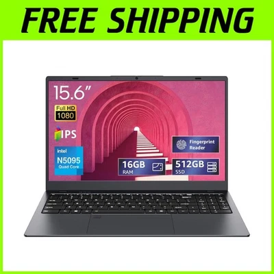 N5095 Quad Core Laptop, 15.6", 512GB SSD, BT4.2, Fingerprint - Image 1 of 4
