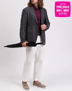 UVP550€ HACKETT Vitale Barberis Canonico Woll Blazer Jacke Gr. 40 L 50 L M kariert - Bild 1 von 7