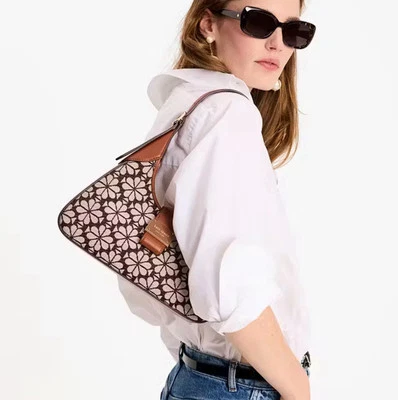 Небольшая наплечная сумка Kate Spade KI455 Spade цветочный жаккард модерн бордовая - Изображение 1 из 4