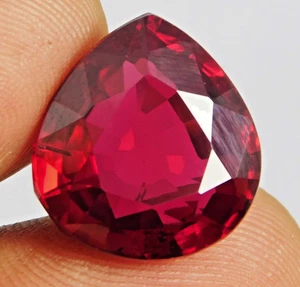 16,10 ct natürlicher Mosambik blutroter Rubin Birnenschliff loser Edelstein zertifiziert - Bild 1 von 8