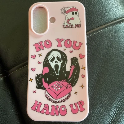Funda Apple iPhone 16 PLUS Accesorios Originales Scream Ghostface No You Colgar  Foto 1 de 4