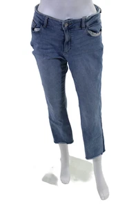 DL1961 Womens Mid Rise Bridget Cropped Boot Cut Jeans Blue Cotton Size 30 - Picture 1 of 5