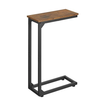 Sofá de mesa auxiliar en forma de C que se desliza debajo del lado pequeño para sofá y cama bandeja de TV Foto 1 de 4