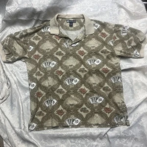 Big Dogs Polo Shirt Mens XL Poker Tropical Novelty Short Sleeve Vintage Attitude - Picture 1 of 11