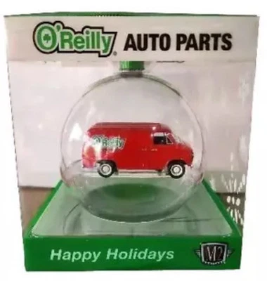 2024 M2  O'Reilly Exclusive Iconic Red Chevrolet Van Christmas Ornament NIB - Image 1 of 4