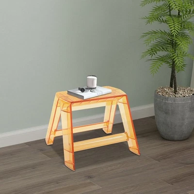 Modern 2 Steps Protable Step Ladder Step Stool Clear Stool for Indoor Outdoor - Image 1 of 4
