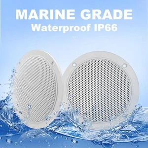 120 Watts 4 Inch Waterproof Marine Speakers Sound System Boat Speake For Outdoor - Picture 1 of 6