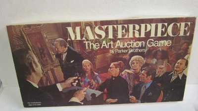 Obra Maestra Arte Subasta Juego de Mesa De Colección 1970 Original Parker Bros Sin Usar Foto 1 de 4