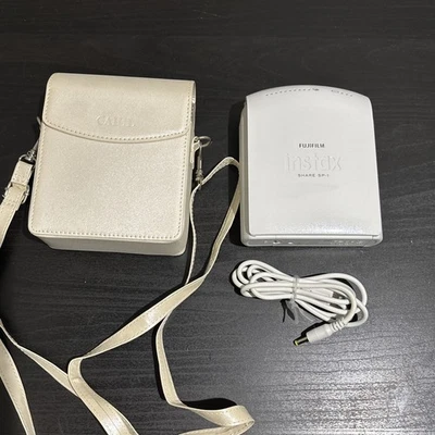 Fujifilm Instax Share SP-1 Smartphone Mobile Printer W/ Cable & Case White WORKS - Image 1 of 4