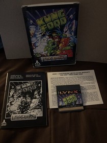 Kung Food Atari Lynx Game CIB w/ Box Manual Warranty Card -