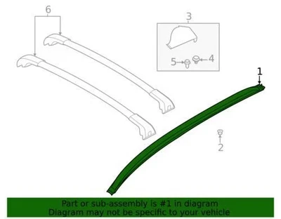 LJ6Z-7855107-AB Ford  Genuine OEM  2020-2024 Escape  LEFT  Rail  Roof Rack Cross - Image 1 of 4
