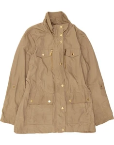 MICHAEL KORS Womens Utility Jacket UK 16 Large Beige Polyester CS17 - Picture 1 of 4