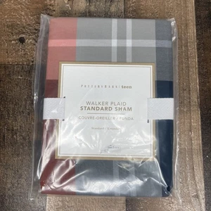 NEU Pottery Barn Teen Walker kariert STANDARD Schein orange - Bild 1 von 2