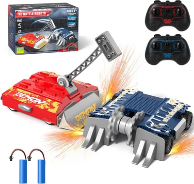 Remote Control Battle Robots, RC Fighting Robots Toys for Kids, Combat Robot STE - Image 1 of 4
