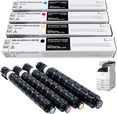 GPR-61 Toner Set for CANON 3763C003AA, 3764C003AA, 3765C003AA, 3766C003AA - Image 1 of 4