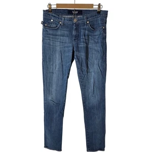 Rock & Republic blau niedrig geschnittene bestickte Tasche gerade Größe 31 x 32 - Bild 1 von 11