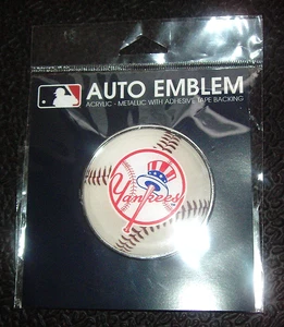 New York Yankees WinCraft CAR EMBLEM ACRYLIC METTALIC W/ADHESIVE TAPE Magnet NEW - Picture 1 of 1