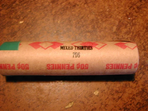 LINCOLN WHEAT CENT PENNY ROLL 1930-39 PDS mixed dates/mints GREAT MIX THIRTIES!! Cover