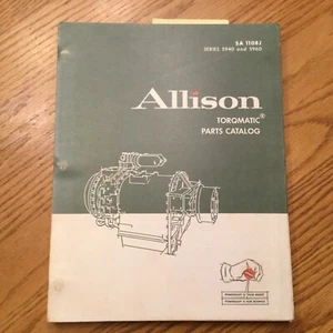 Allison Transmissions 5940 5960, 5900 SERIES PARTS CATALOG MANUAL GUIDE #SA1108J - Picture 1 of 3