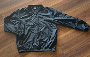 Nike Golf Windbreaker Black Jacket Pullover V-Neck Men's Size XL - Picture 1 of 6
