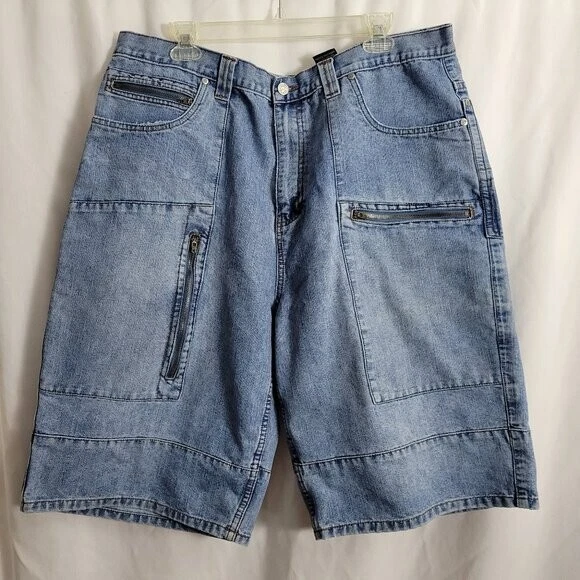 Pantalones Cortos Brooklyn Xpress Patinador Y2k 40 con Cintura 36 Ropa de Calle Azul grunge Hombre Urbano Foto 1 de 4