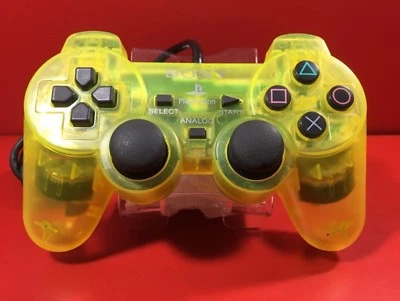SONY PlayStation 2 PS2 Official Controller DualShock 2 Lemon Yellow SCPH-10010 - Image 1 of 2