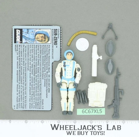 Sub-Zero V1 100% Complete G.I. Joe 1990 Hasbro Vintage Action Figure Cover