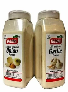 BADIA - ONION Powder 14 oz + GARLIC Powder 16 oz (2 PACKS) - Picture 1 of 7