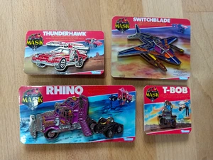 M.A.S.K Kenner Set Spilla Smaltata (ThunderHawk+TBob+Rhino+SwitchBlade+2Sfondo) - Foto 1 di 7