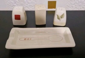 Laura Ashley rectangular ceramic spoon resting tray Salt And Pepper Pots - Picture 1 of 14