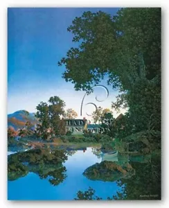 KUNSTDRUCK Abendschatten von Maxfield Parrish Bild Größe 17 x 21 - Bild 1 von 1