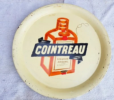 1940s Vintage Cointreau Liqueur Angers Advertising Tin Tray France Rare T1072 - Image 1 of 4