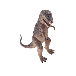 "Figura dura de PVC T Rex dinosaurio Tyrannosaurus Rex marrón sin marca usada 7" - Imagen 1 de 3