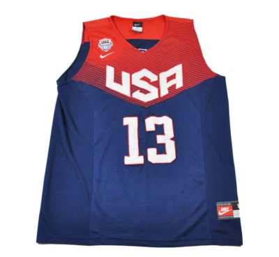 复古美国奥运会詹姆斯·哈登耐克球衣 L 码 — 第 1/4 张图片