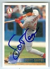 Scott Cooper autographed baseball card (St Louis Cardinals) 1996 Topps #371