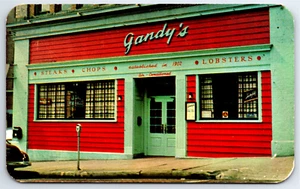 Postcard Gandy's Restaurant Jamestown New York circa 1950s Seafood Steaks Chops - Picture 1 of 3