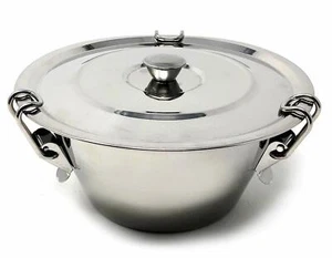 MGE - Stampo per Budino con Coperchio - Acciaio Inossidabile - Ø 20 cm - Argento - Foto 1 di 1