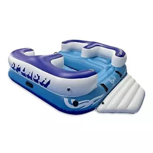 Aufblasbares schwimmendes Inselfloß für 4 Personen, Partyinselfloß mit 4 Getränken - Bild 1 von 8