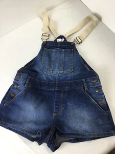 Bongo Denim blaue Damenjeans Shorts Overall Größe 1 Stretch gebraucht, in einwandfreiem Zustand - Bild 1 von 10