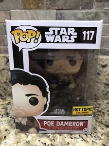 Funko POP! Star Wars Hot Topic Exclusive #117 Poe Dameron With Box Preowned - Picture 1 of 8