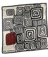 RUDI GERNREICH 60's DESIGNER Silk Scarf 30" square Vintage