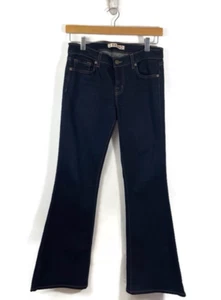 J Brand  Babe Starlees Low Rise Dark Wash Flare Leg Jeans Womens 28 Blue Denim - Picture 1 of 11