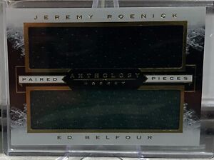 JEREMY ROENICK / ED BELFOUR 2014-15 Panini Anthology Paired Pieces Jersey 51/99