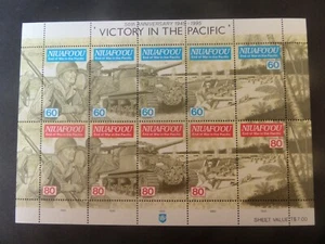 Tanque Niuafo'ou 1995 50th Ann Fin de la Segunda Guerra Mundial SG223/32 hoja MNH UM sin montar - Imagen 1 de 1