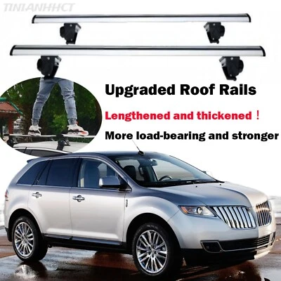 Barra transversal compatible con Lincoln MKX 2007-2015 barra de riel de techo barra de carga bloqueable Foto 1 de 4