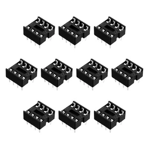 10 Pcs DIP IC Chip Socket Adapter Soldering 2.54mm Pitch 8 Flat Pins - Picture 1 of 6