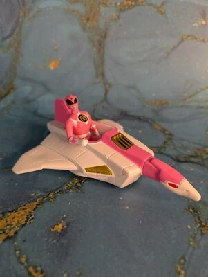 Figura Mighty Morphin Power Rangers Pink Ranger & Crane Ninjazord McDonalds 1995 Foto 1 de 4